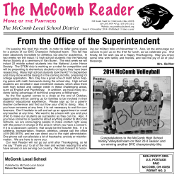 The McComb Reader The McComb Local School District H