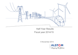 Half-Year Results Fiscal year 2014/15 5 November 2014