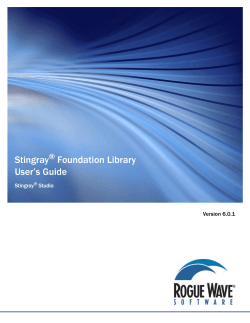 Stingray Foundation Library User’s Guide ®