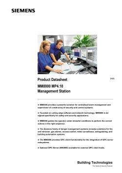 Product Datasheet MM8000 MP4.10 Management Station