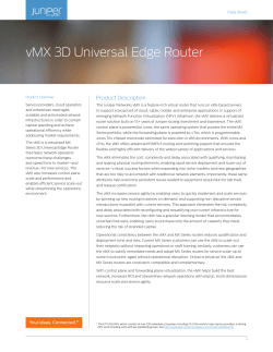 vMX 3D Universal Edge Router Product Description Data Sheet