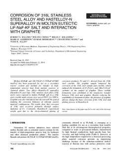 CORROSION OF 316L STAINLESS STEEL ALLOY AND HASTELLOY-N SUPERALLOY IN MOLTEN EUTECTIC