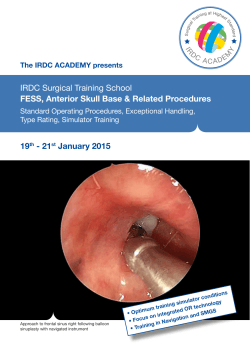 19 - 21 January 2015 IRDC Surgical Training School