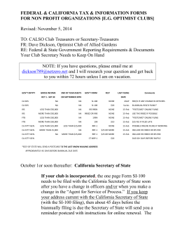 FEDERAL &amp; CALIFORNIA TAX &amp; INFORMATION FORMS