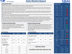 Daily Market Report 13 Nov 2014 Market Levels