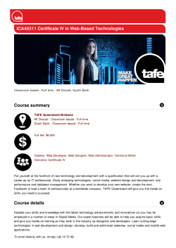 ICA40311 Certificate IV in Web-Based Technologies Course summary