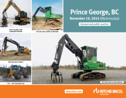 Prince George, BC November 19, 2014 Unreserved public auction