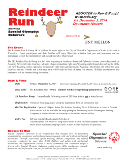 REGISTER to Run &amp; Romp! www.sode.org Fri, December 5, 2014 Downtown Newark