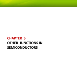 CHAPTER  5 OTHER  JUNCTIONS IN SEMICONDUCTORS