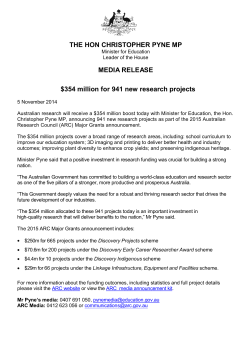 THE HON CHRISTOPHER PYNE MP MEDIA RELEASE