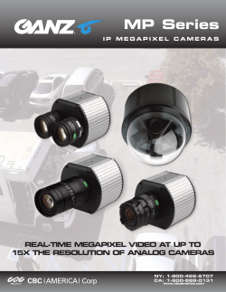 MP Series REAL-TIME MEGAPIXEL VIDEO AT UP TO I P