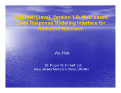 MIRDcell [Java]. Version 1.0: Web-based Dose Response Modeling Interface for Radiation Research
