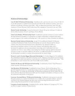 Endowed Scholarships