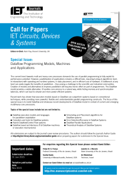 Call for Papers Circuits, Devices &amp; Systems Journals