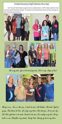 Trindale Elementary Staff Celebrates Idiom Day!