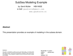 SubSea Modeling Example