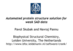 Automated protein structure solution for weak SAD data