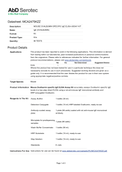 Datasheet: MCA2475KZZ Product Details