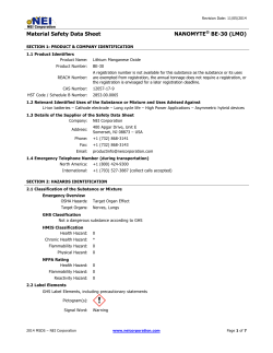 Material Safety Data Sheet NANOMYTE BE-30 (LMO)