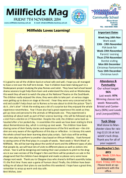 Millfields Mag FRIDAY 7TH November 2014