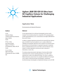 Agilent J&amp;W DB-624 UI Ultra Inert GC Capillary Column for Challenging