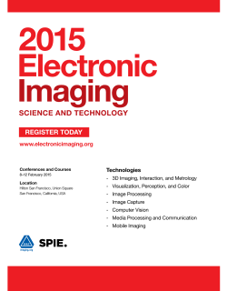 RegisteR today www.electronicimaging.org technologies