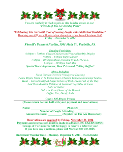 You are cordially invited to join us this holiday season... “Friends of The Arc Holiday Party” and Friday ~ December 5, 2014