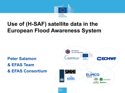 Use of (H-SAF) satellite data in the European Flood Awareness System