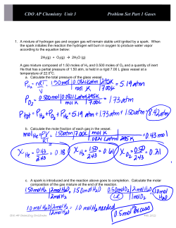 CDO AP Chemistry  Unit 3  Problem Set Part 1 Gases
