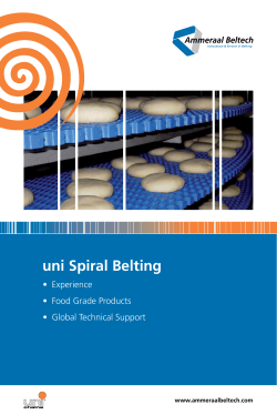 uni Spiral Belting • www.ammeraalbeltech.com