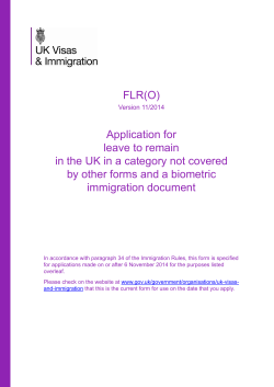 FLR(O) Application for leave to remain