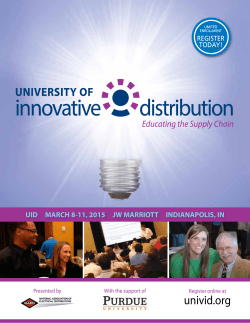 univid.org UID     MARCH 8-11, 2015   ... REGISTER TODAY!