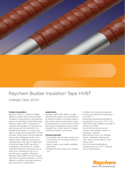 Raychem Busbar Insulation Tape HVBT Voltage Class 25 kV