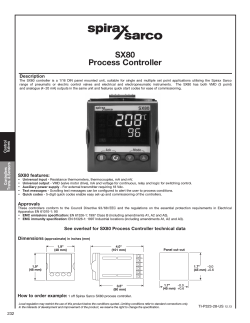 SX80 Process Controller Description