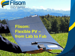 Flisom: Flexible PV – from Lab to Fab