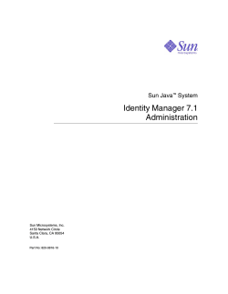 Identity Manager 7.1 Administration Sun Java System