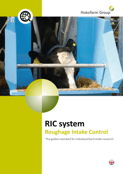 RIC system Roughage Intake Control