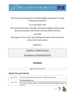 The European Programme on Human Rights Education for Legal Professionals (HELP)