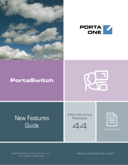 44 New Features Guide PortaSwitch