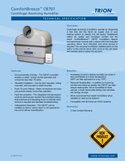 ComfortBreeze CB707 Centrifugal Atomizing Humidifier