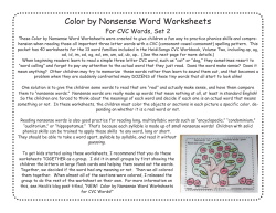 Color by Nonsense Word Worksheets For CVC Words, Set 2
