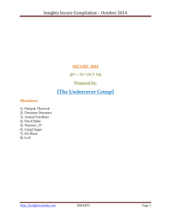 [The Undercover Group] Insights Secure Compilation – October 2014  (6