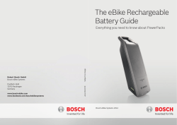 The  eBike Rechargeable Battery  Guide Bosch eBike Systems