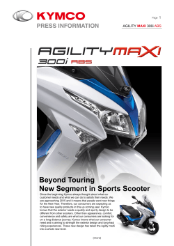 Beyond Touring New Segment in Sports Scooter PRESS INFORMATION 1