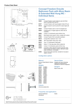Concept Freedom Ensuite Bathroom Pack with 60cm Basin Individual Items