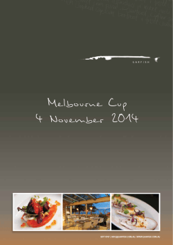 Melbourne Cup 4 November 2014 9977 0707 |  | www.garfish.com.au