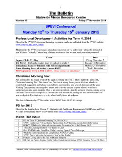 The Bulletin Monday 12 to Thursday 15 January 2015
