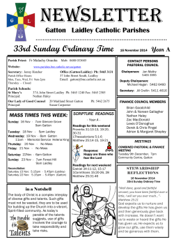 33rd Sunday Ordinary Time