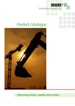 Product Catalogue  Improving choice, quality and service
