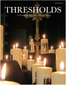 THRESHOLDS From History to Mystery In Communion with the Saints